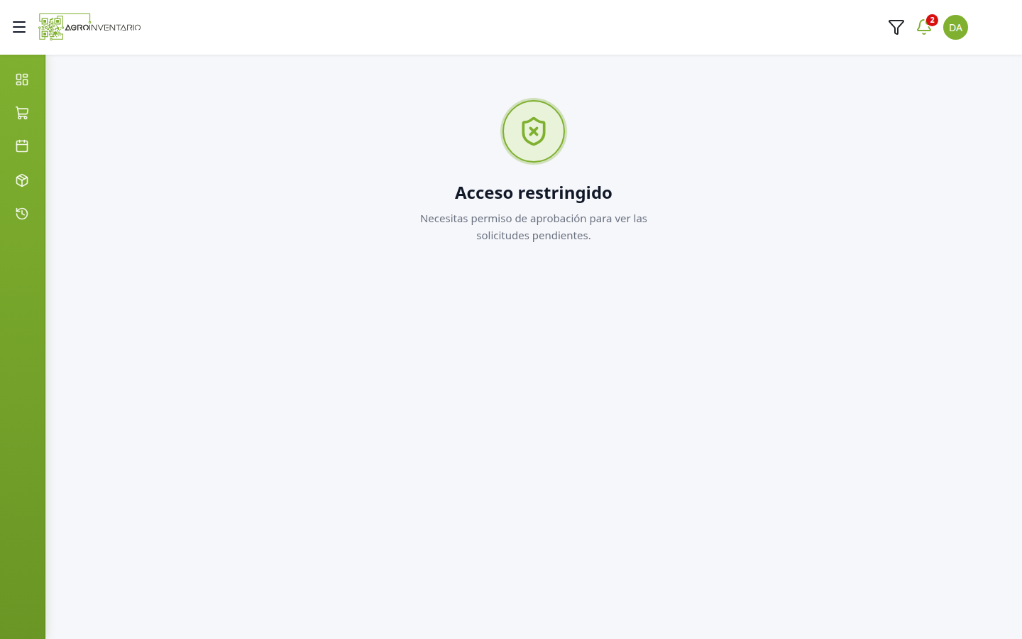 Acceso restringido en Autorizaciones