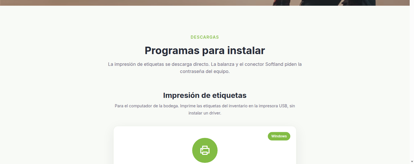 Descargas, con Impresión de inventario en descarga directa