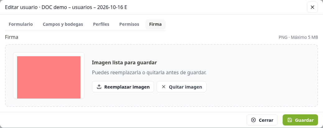 Firma PNG lista para guardar