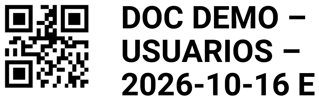 PDF del QR de un usuario de demostración